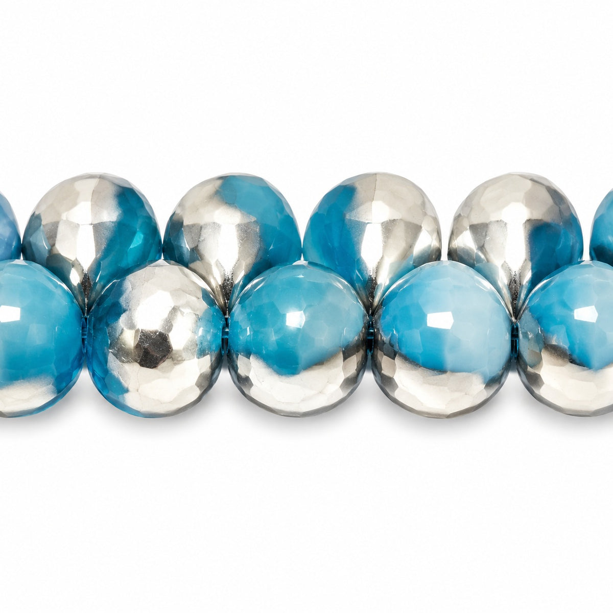 Drop Beads, X2971 Crystal Silver Half Coating (x2971-27001), Glass, Czech Republic