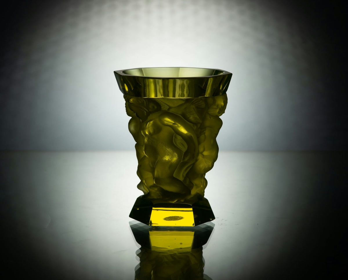 Children Vase – Uranium Art Glass, Czech Republic, OUTLET