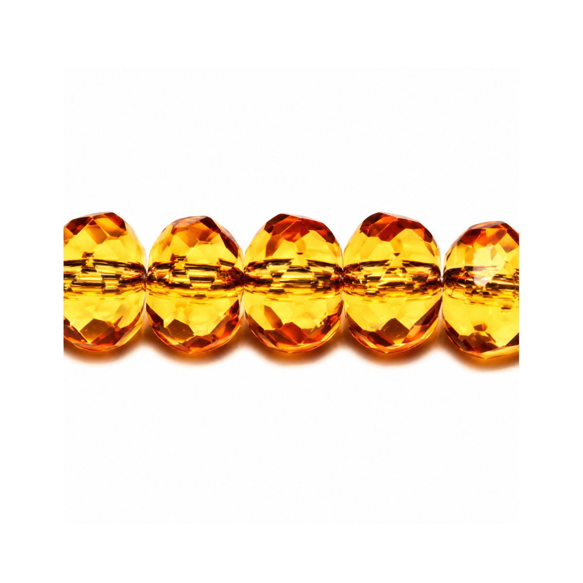 Special Cut Faceted Fire Polished Beads, Transparent Orange (10030), Glass, Czech Republic