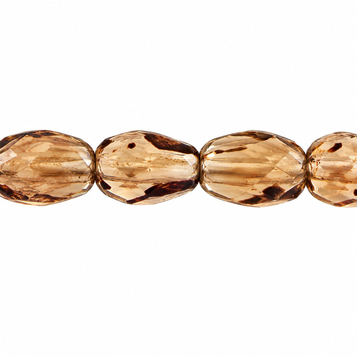 Faceted Fire Polished Beads Special Cut, Transparent Brown (10200), Glass, Czech Republic