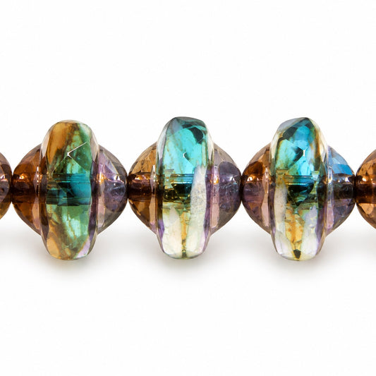 Faceted Special Cut Beads Ufo, Ts034 Purple (ts034-15726), Glass, Czech Republic