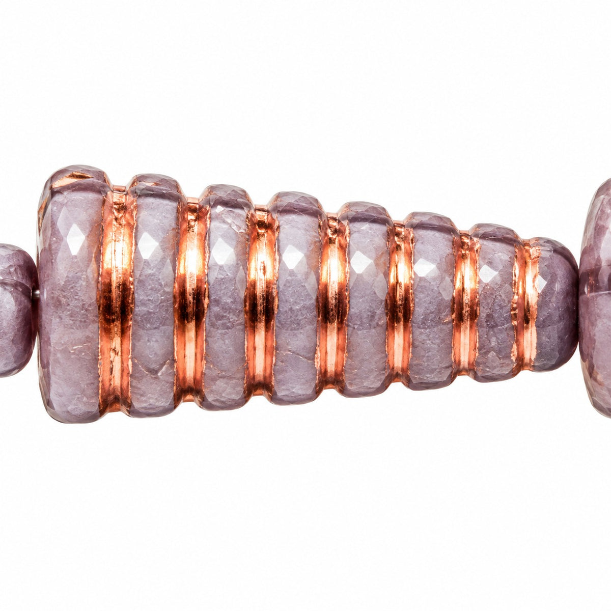 Cone Beads - Hole Through The Whole Bead, Silk Lavender Copper Lined (24010-54307), Glass, Czech Republic