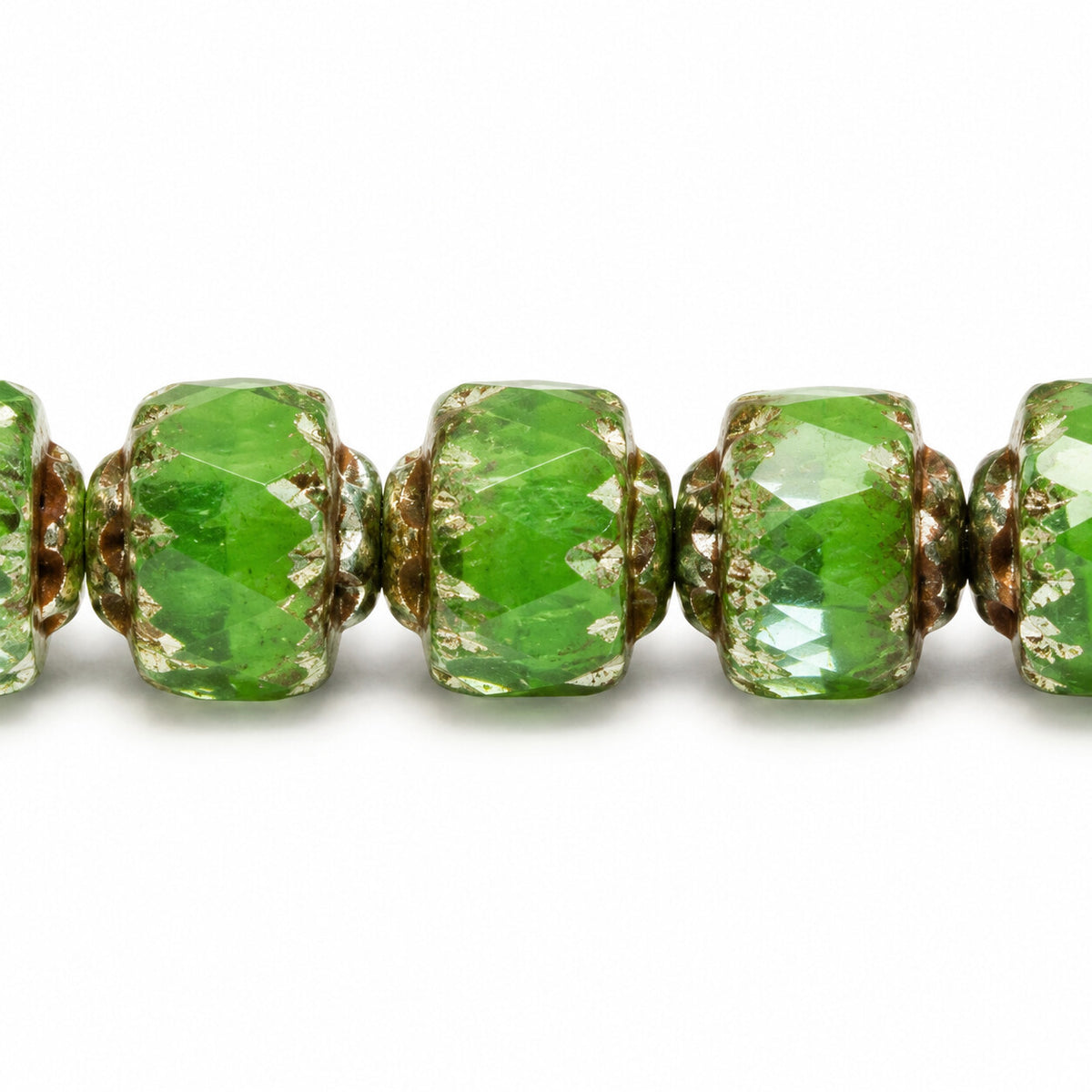 Cathedral Faceted Fire Polished Beads, X3214 Picasso (x3214-43400), Glass, Czech Republic
