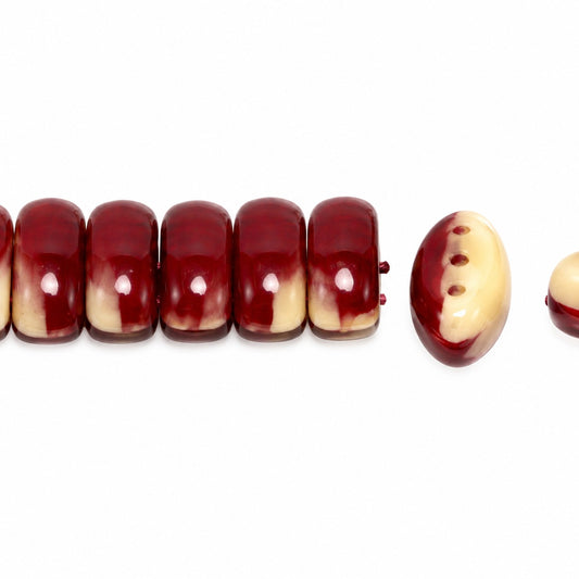 3-Hole Pressed Oval Beads, X1288 (x1288), Glass, Czech Republic