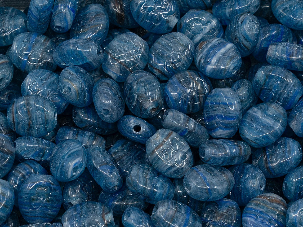 OUTLET Shamrock Oval Beads, 10x8 mm, Glass, Czech Republic