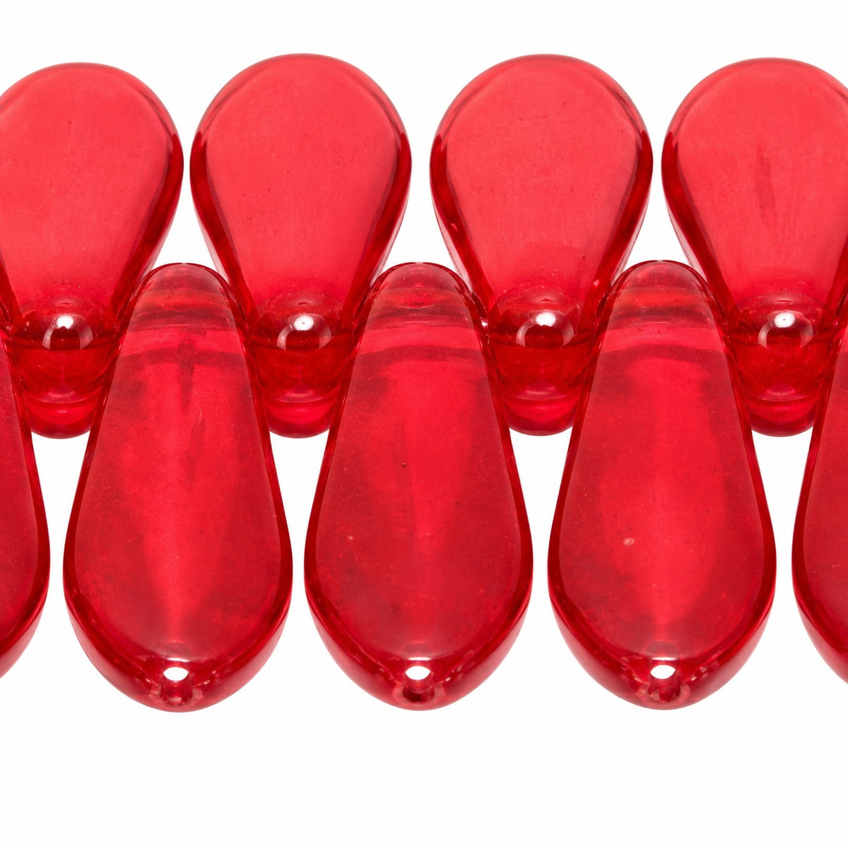 Dagger Beads, Ruby Red (90080), Glass, Czech Republic