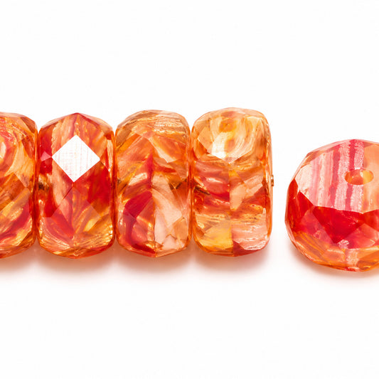 Faceted Special Cut Beads Rondelle, X2461 (x2461), Glass, Czech Republic