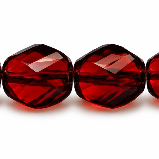 Shutter Cut Faceted Fire Polish Beads, Transparent Brown (10120), Glass, Czech Republic