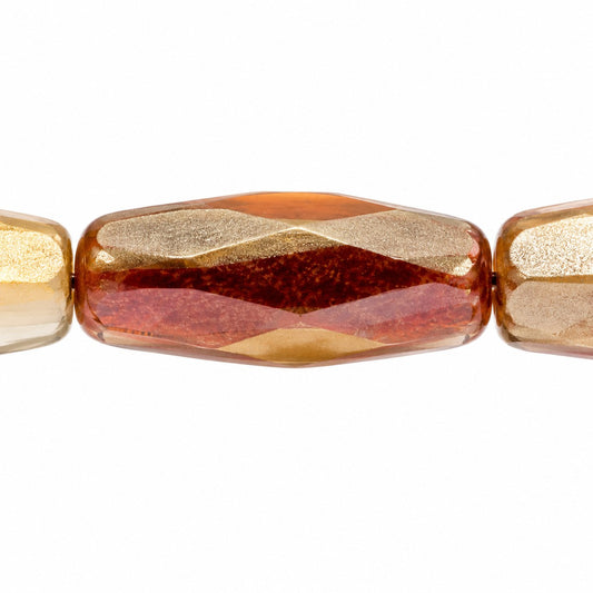 Fire Polished Faceted Oval Beads, Chalk White 22501 (03000-22501), Glass, Czech Republic