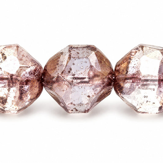 Special Cut Faceted Fire Polished Beads. Smashed, X3151 Bronze (x3151-14415), Glass, Czech Republic