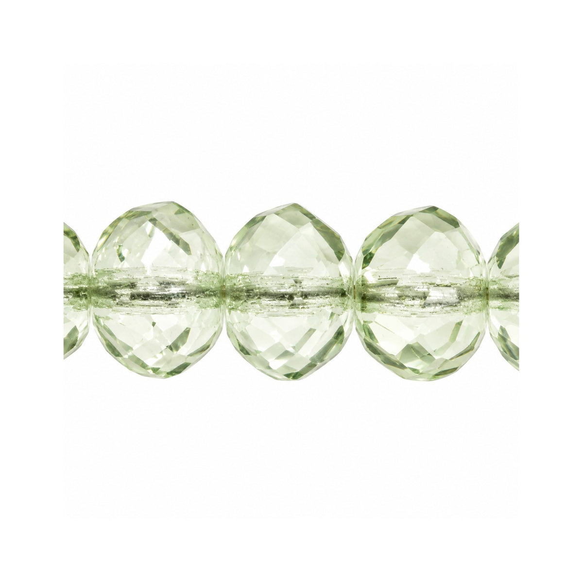 Special Cut Faceted Fire Polished Beads, Crystal Luster Green Full Coated (00030-14457), Glass, Czech Republic