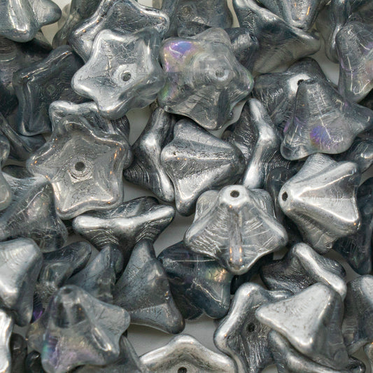 奥特莱斯 10克 矮牵牛花珠，8 x 13毫米，水晶 Vitrail 灯 (00030-VL)，玻璃，捷克共和国