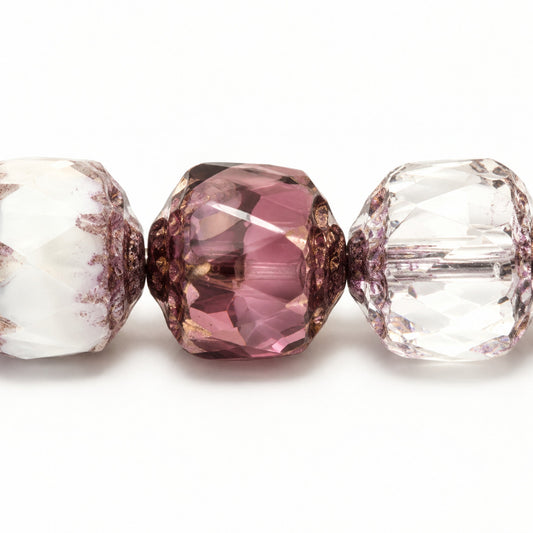 Cathedral Faceted Fire Polished Beads, X3071 Bronze (x3071-14415), Glass, Czech Republic