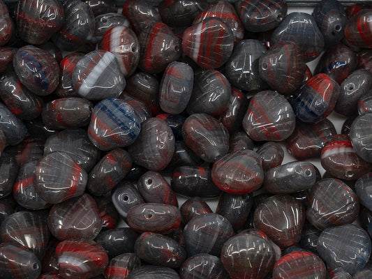 OUTLET Small Flat Shell Beads, 8x7 mm, Glass, Czech Republic