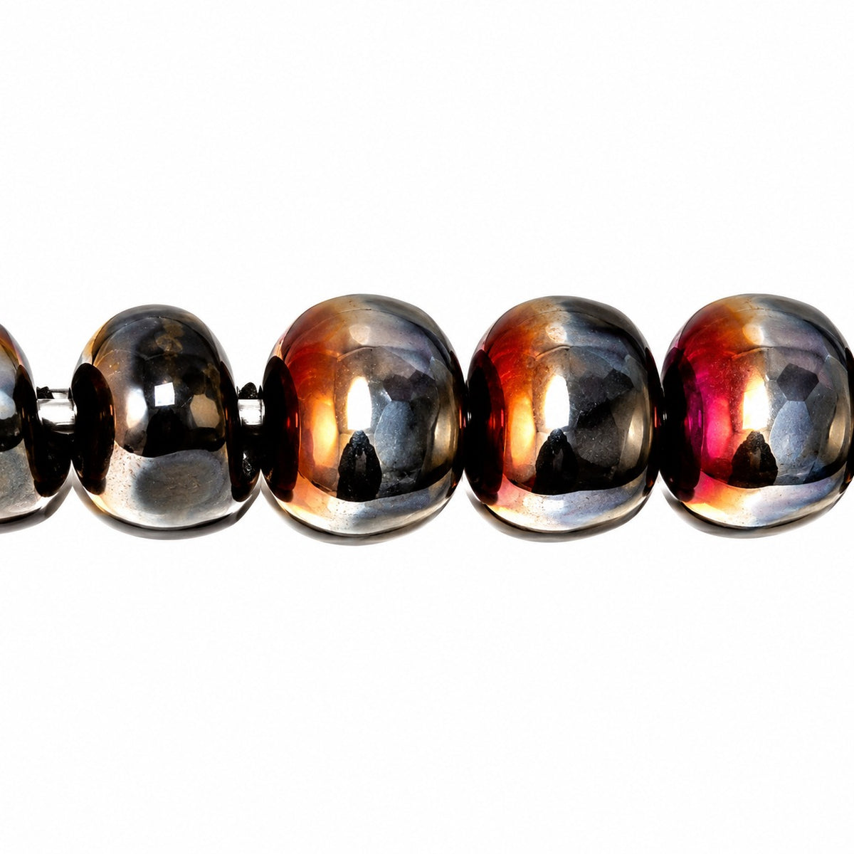 Oval Beads, Black 23001 (23980-23001), Glass, Czech Republic