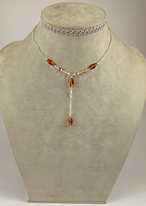 3 pcs Jewelry piece with Czech Glass Beads (OUTLET Vintage)