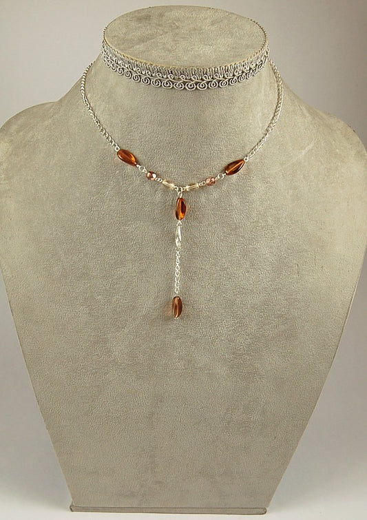 3 pcs Jewelry piece with Czech Glass Beads (OUTLET Vintage)