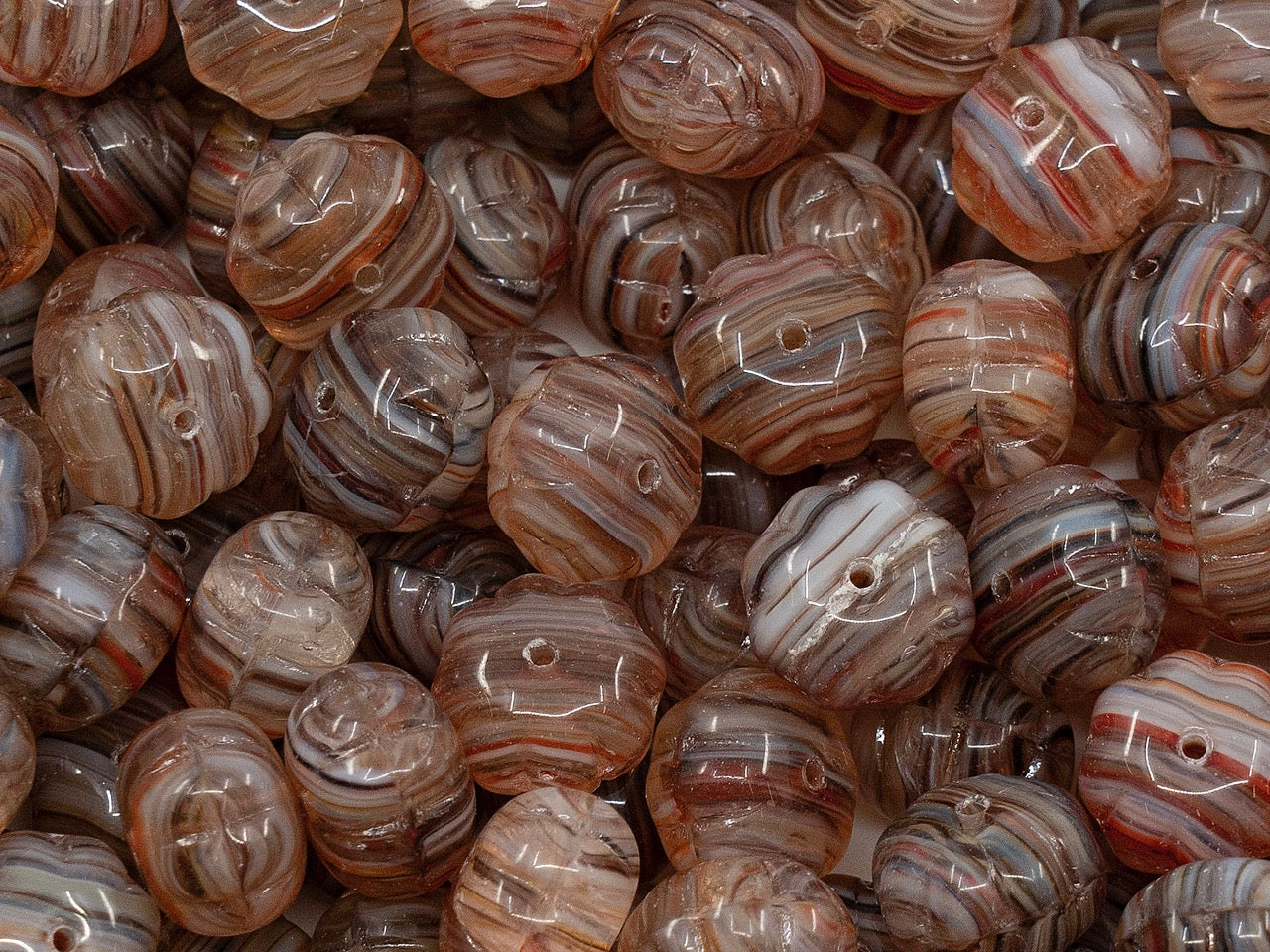 OUTLET Pumpkin Beads, 8x11 mm, Glass, Czech Republic