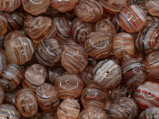 OUTLET Pumpkin Beads, 8x11 mm, Glass, Czech Republic