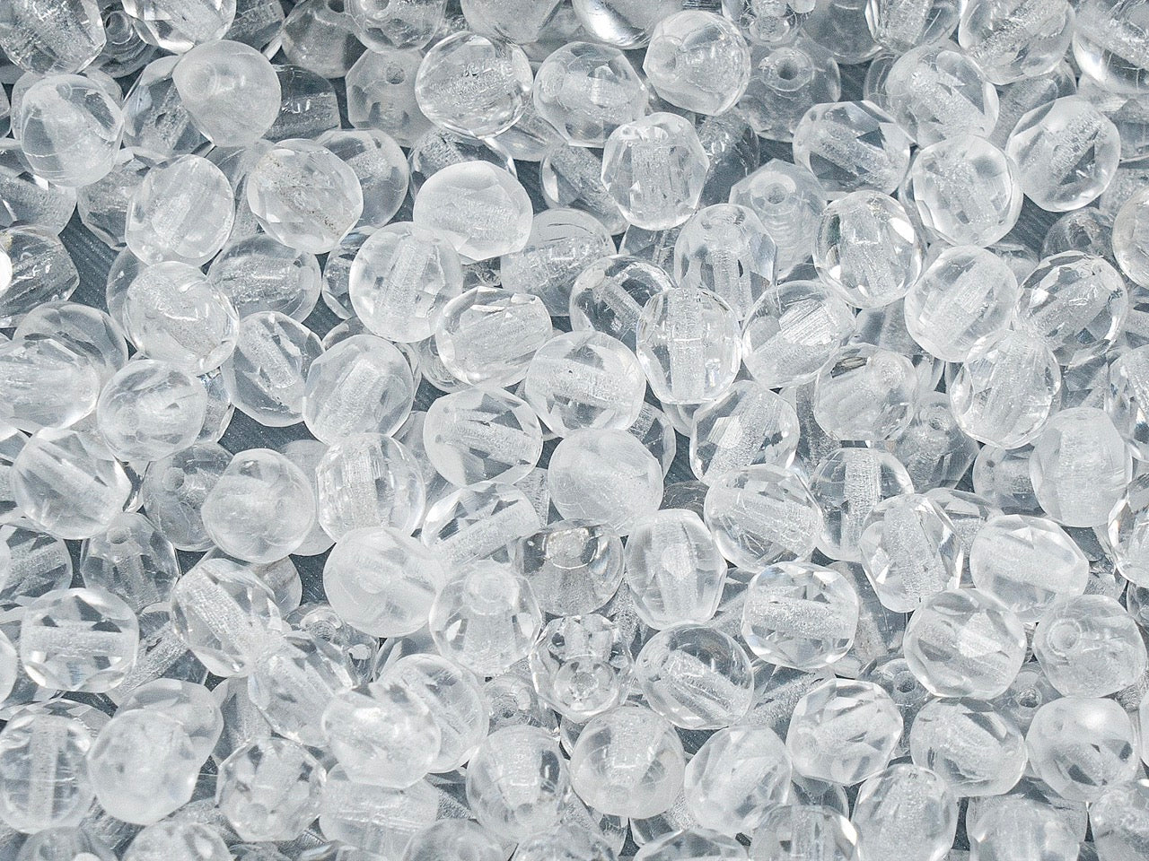 OUTLET Faceted Round Beads, 6 mm, Glass, Czech Republic LOW QUALITY