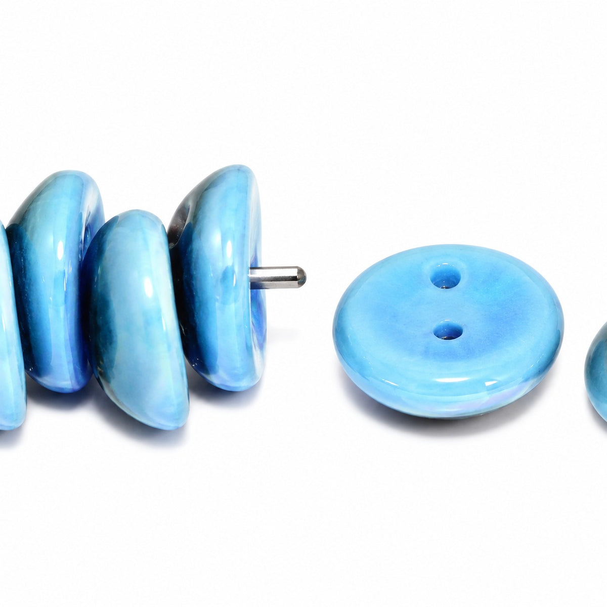 Piggy Beads, Opaque Blue 23101 (33100-23101), Glass, Czech Republic