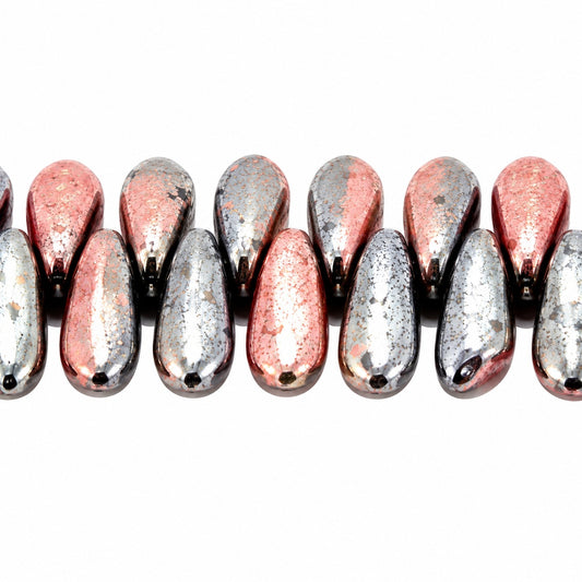 Dagger Beads, 99998 Hematite (99998-14400), Glass, Czech Republic