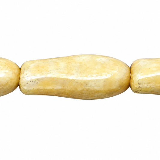 Simple Fish Pressed Beads, White Picasso (02010-43400), Glass, Czech Republic