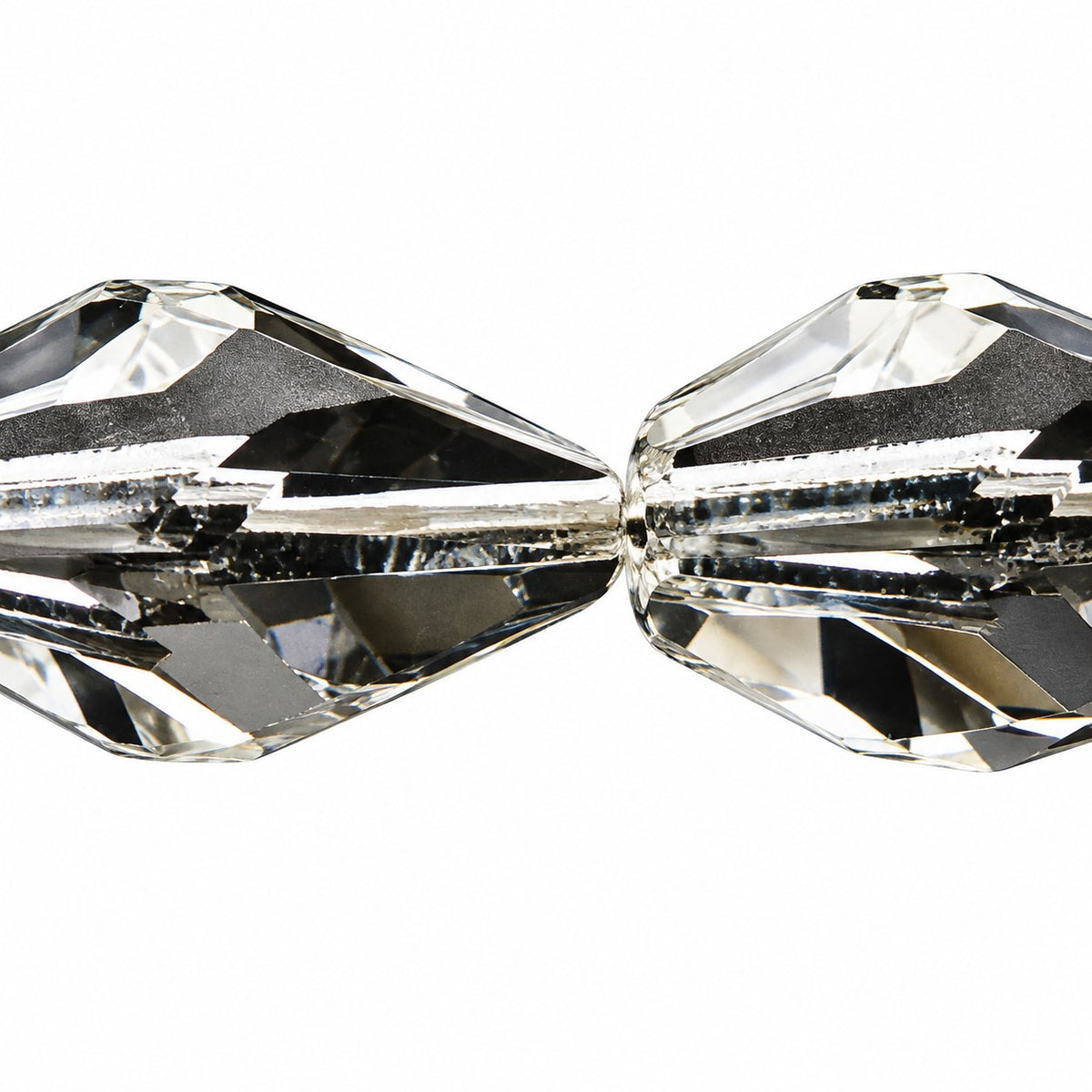 Faceted Special Cut Beads, Crystal (00030), Glass, Czech Republic