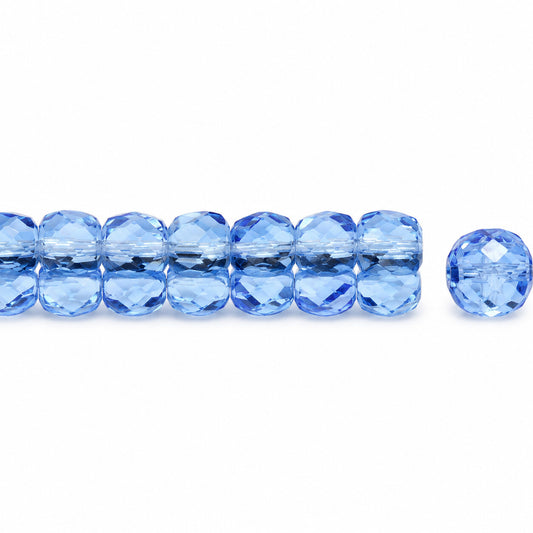 Faceted Special Cut Beads Rondelle, Cobalt (30050), Glass, Czech Republic