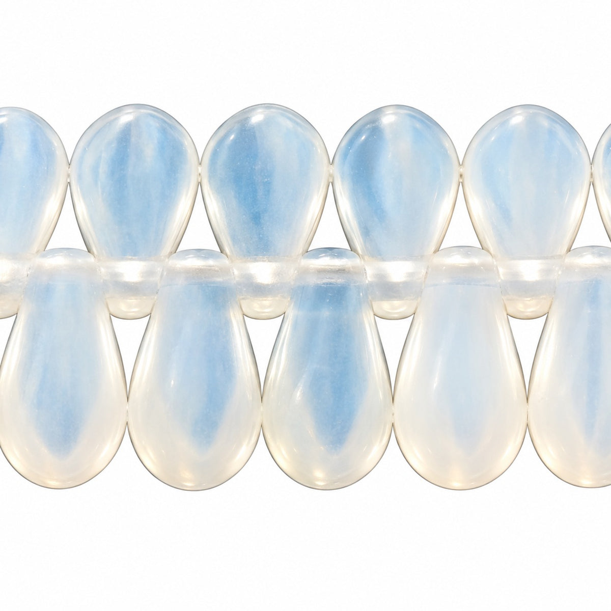 Dagger Beads, Opal White (01000), Glass, Czech Republic
