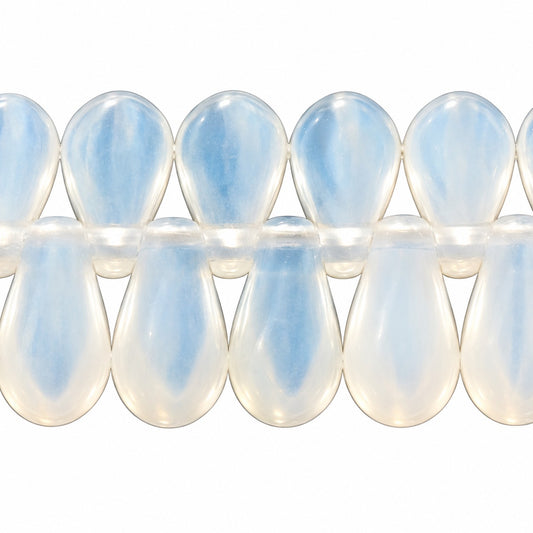 Dagger Beads, Opal White (01000), Glass, Czech Republic