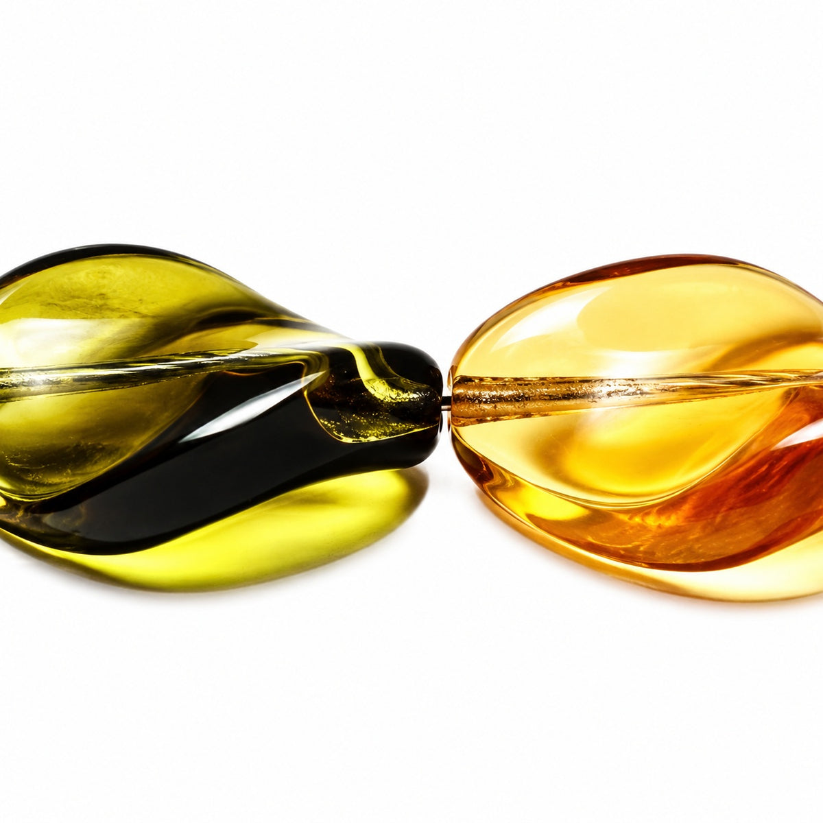 Curved Oval Beads, Xxxxx (xxxxx), Glass, Czech Republic