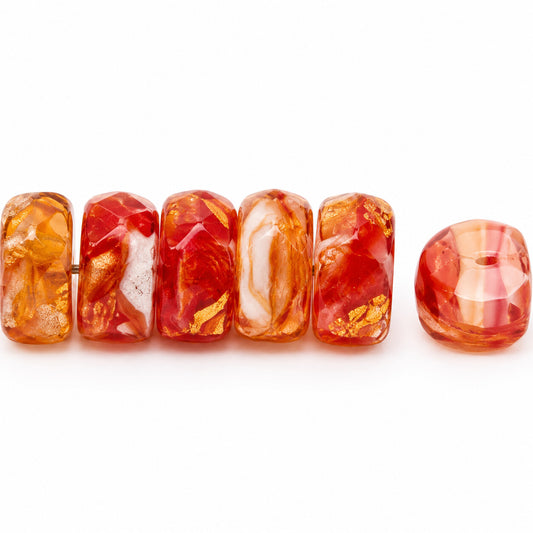 Faceted Special Cut Beads Rondelle, X2555 (x2555), Glass, Czech Republic