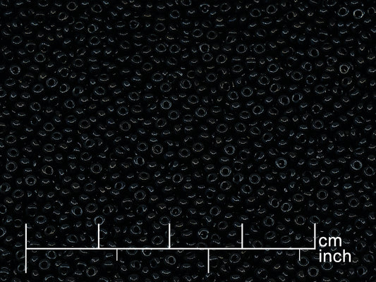 OUTLET Rocailles Seed Beads Preciosa Ornela size 11/0, Black Black (23980), Glass, Czech Republic