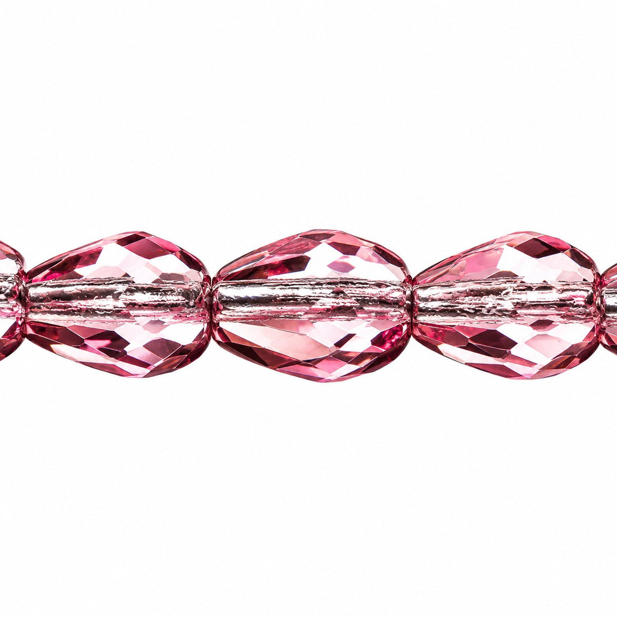 Faceted Fire Polished Beads Special Cut, Transparent Light Amethyst (20020), Glass, Czech Republic