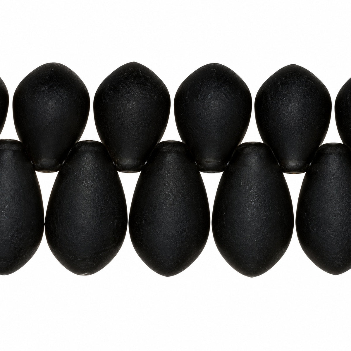 Dagger Beads, Black Matte (23980-84110), Glass, Czech Republic
