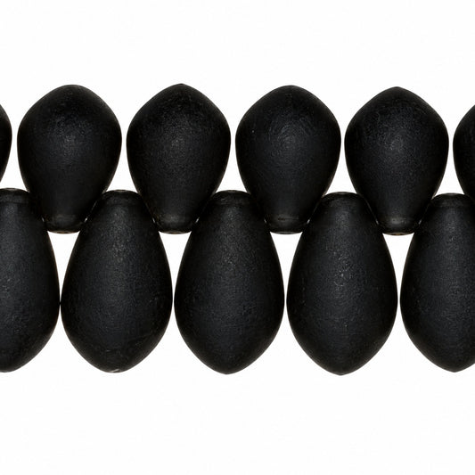 Dagger Beads, Black Matte (23980-84110), Glass, Czech Republic