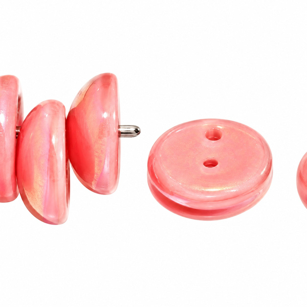 Piggy Beads, Opaque Pink 22701 (73020-22701), Glass, Czech Republic
