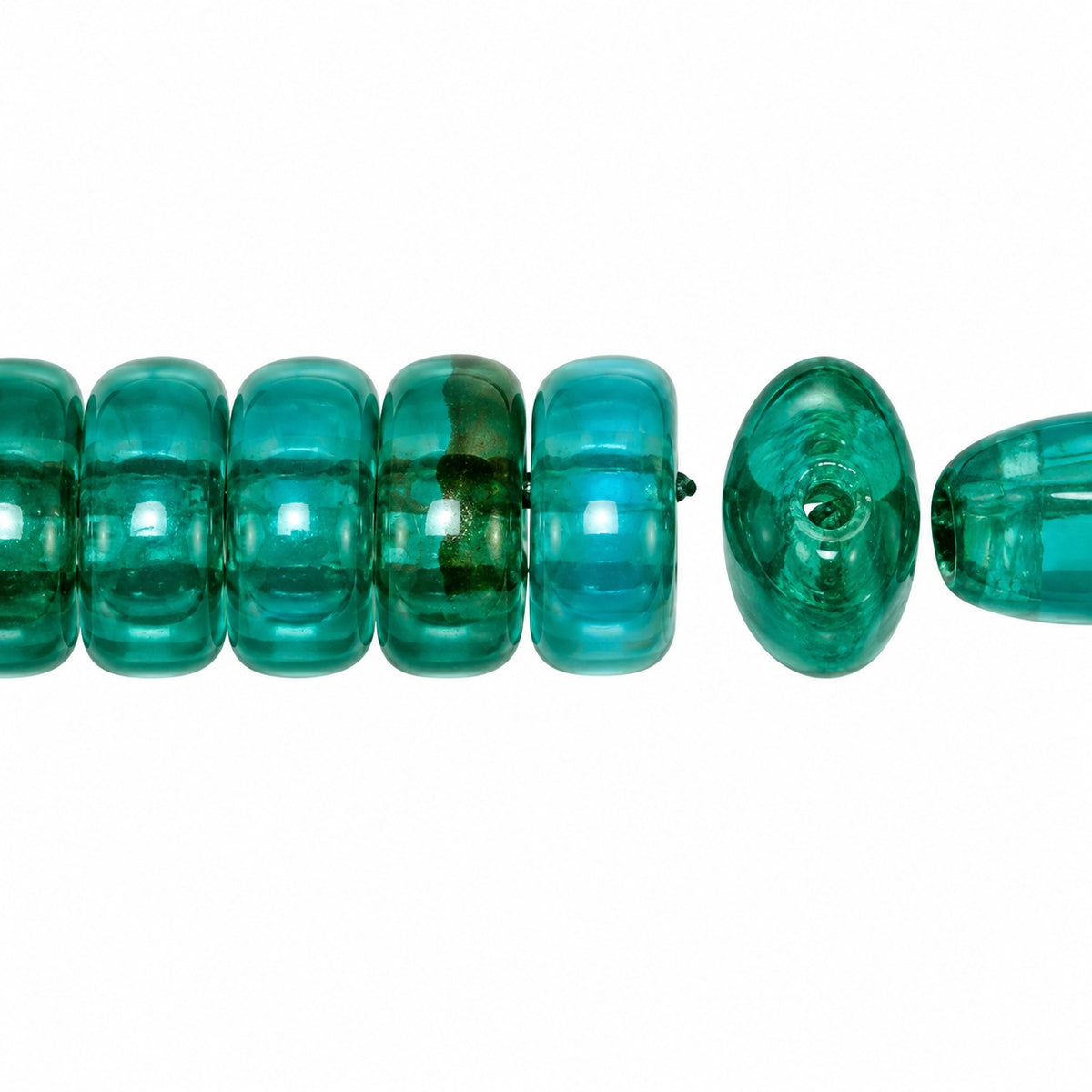 3-Hole Pressed Oval Beads, X1852 (x1852), Glass, Czech Republic