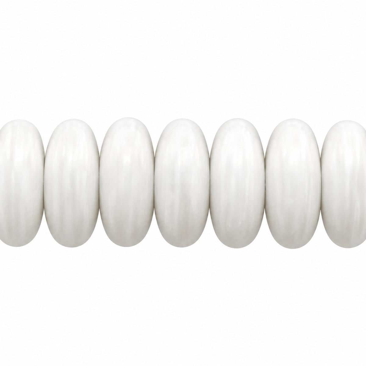 Space Disk Beads, Chalk White (03000), Glass, Czech Republic