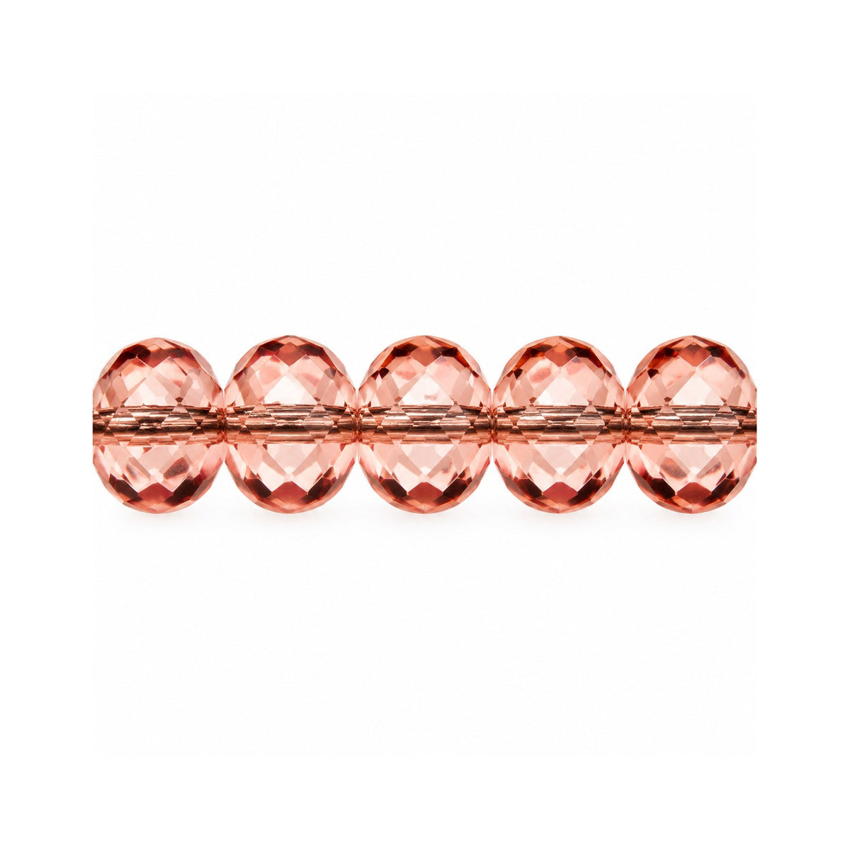 Special Cut Faceted Fire Polished Beads, Transparent Pink (70110), Glass, Czech Republic