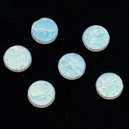 OUTLET 10 grams Pressed Beads, 16 x 16 mm, Crystal Matt Ab (00030-28771), Glass, Czech Republic