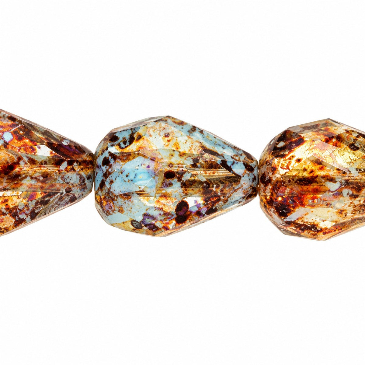 Faceted Fire Polished Beads Special Cut, Crystal Stain Strong 94308 (00030-86805-94308), Glass, Czech Republic