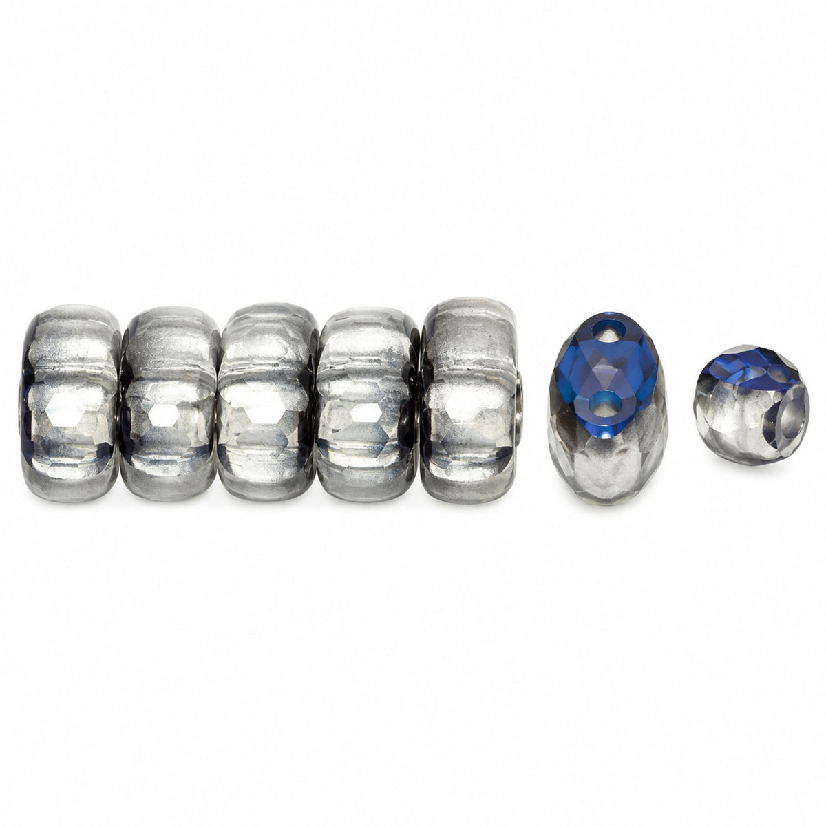3-Hole Pressed Oval Beads, Crystal 23101 (00030-23101), Glass, Czech Republic