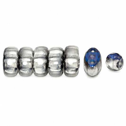 3-Hole Pressed Oval Beads, Crystal 23101 (00030-23101), Glass, Czech Republic