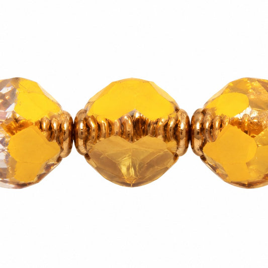 Wasp Special Cut Faceted Fire Polished Beads, X2128 Bronze (x2128-14415), Glass, Czech Republic