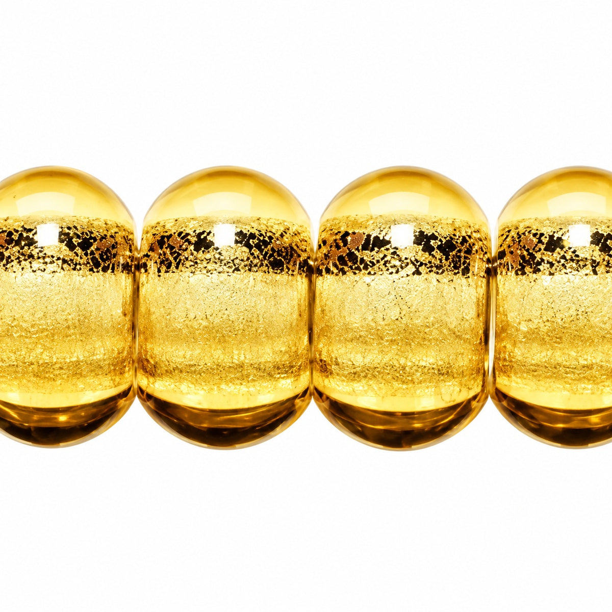 Pressed Rondelle With Large Hole Beads, Transparent Yellow (80100), Glass, Czech Republic