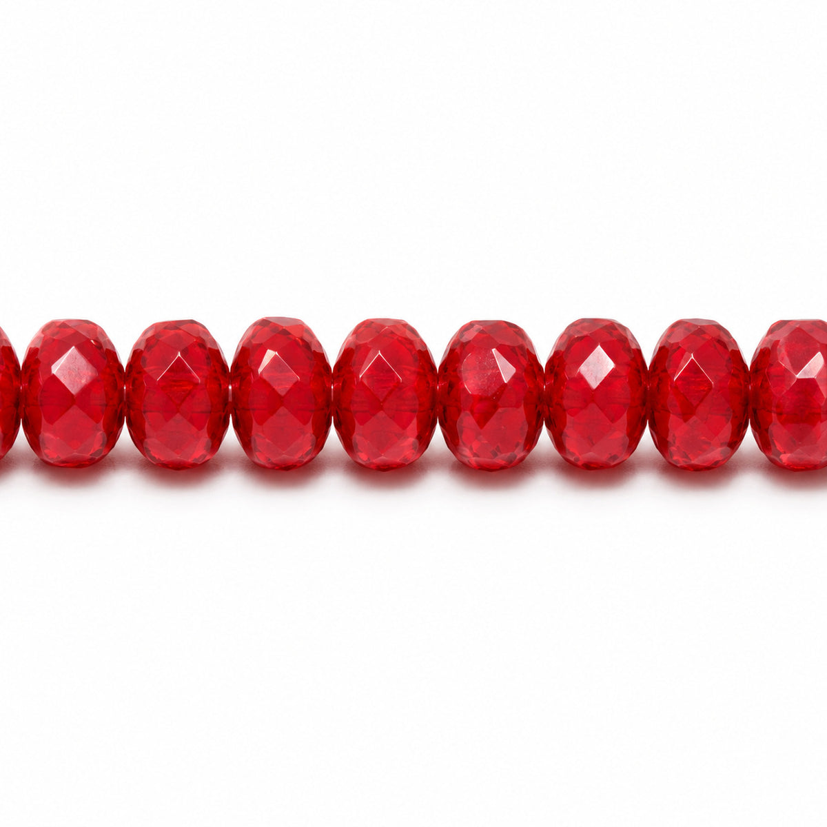 Special Cut Faceted Fire Polished Beads, Opaque Red (93200), Glass, Czech Republic