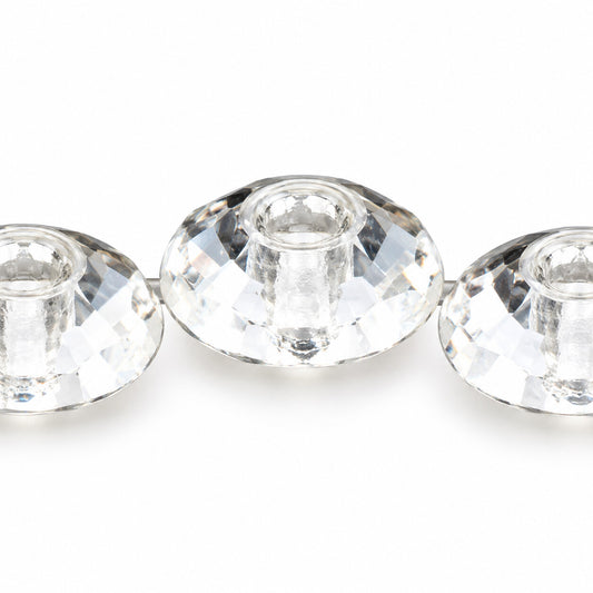 Rivoli Large Hole Faceted Special Cut Beads, Crystal (00030), Glass, Czech Republic