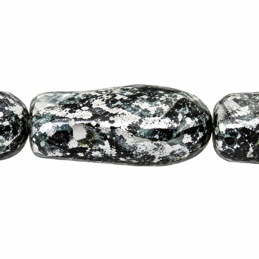 Simple Fish Pressed Beads, Black Stain Strong 94301 (23980-86805-94301), Glass, Czech Republic